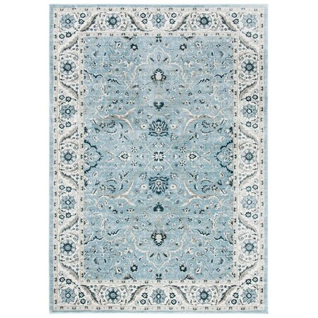 Safavieh 8 x 10 ft. Power Loomed Traditional Isabella Large Rectangle Rug Light Blue & Cream ISA912M-8